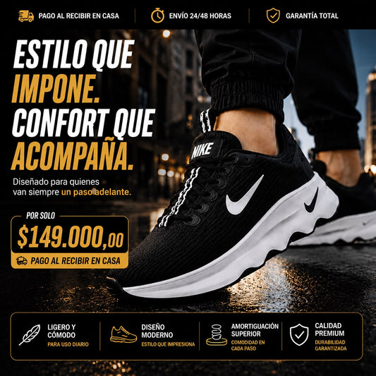 🔥 Nike Motiva Premium | Máximo Confort • 70% OFF Solo Hoy